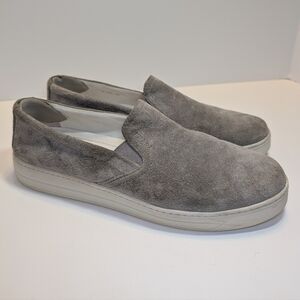 Prada Gray Suede Slip-On Sneakers Size EU 39.5